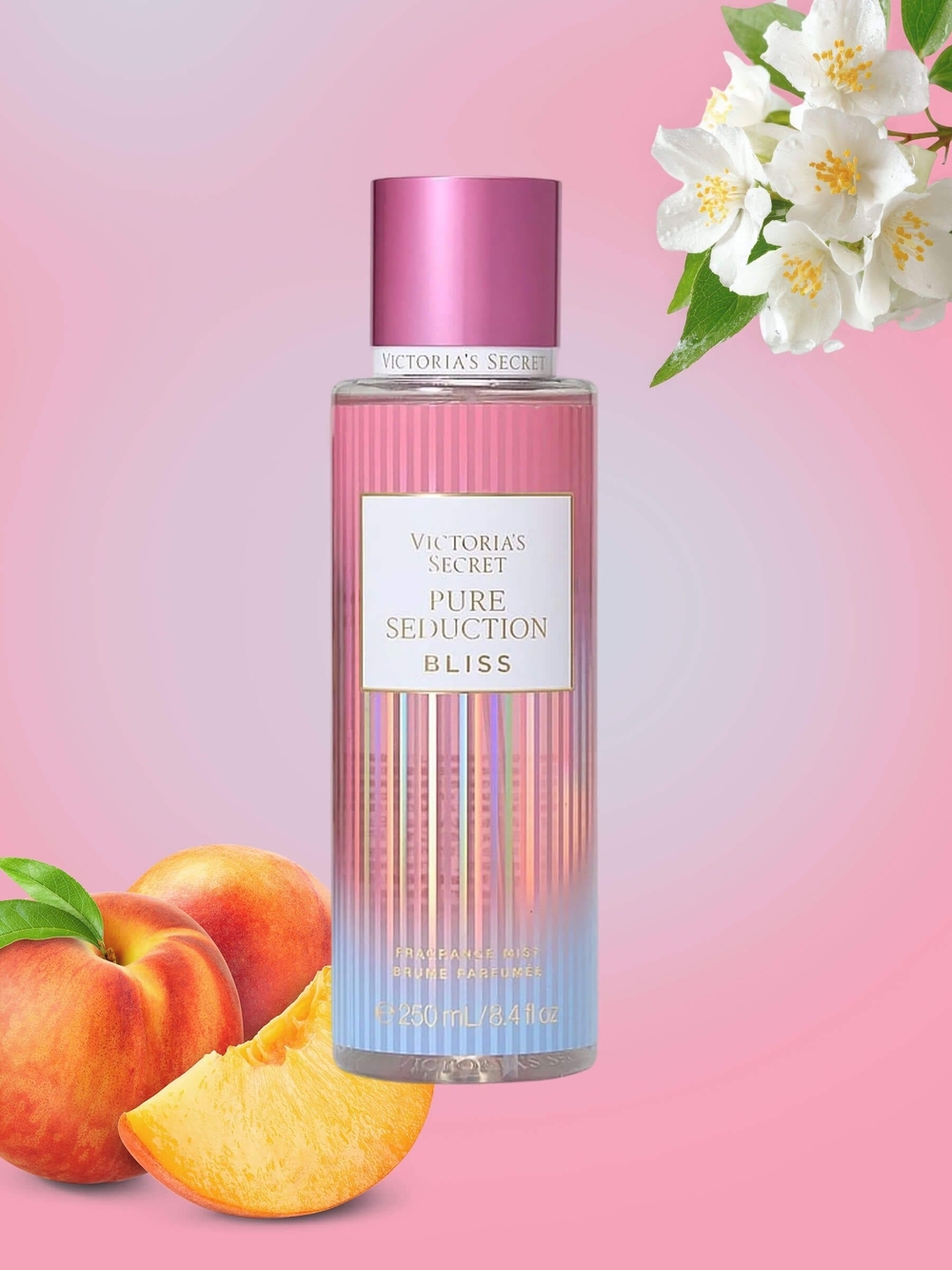 Victoria's Secret Pure Seduction Bliss Body Mist - Pink Gradient Bottle